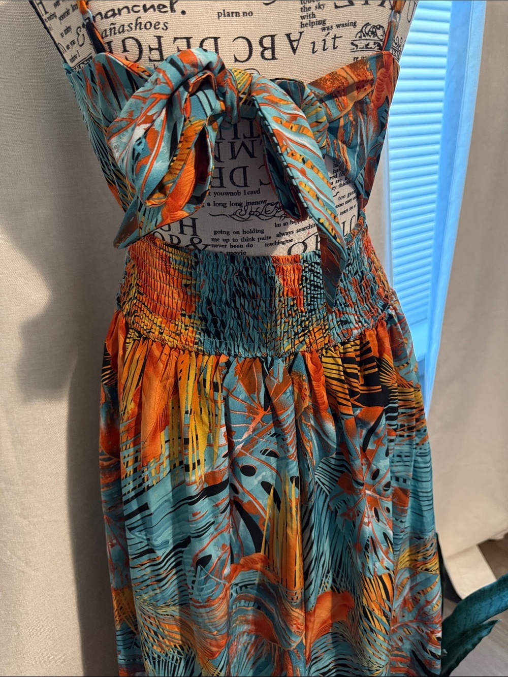 FashionNova Tropical Maxi Dress Sz S - Picture 7 of 13